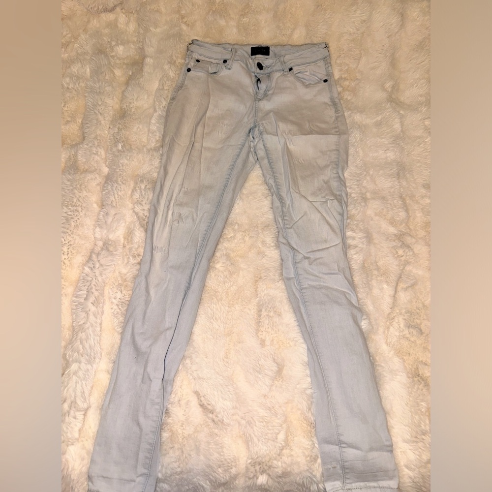 GP jeans faded distressed skinny jeans light wash size 9
